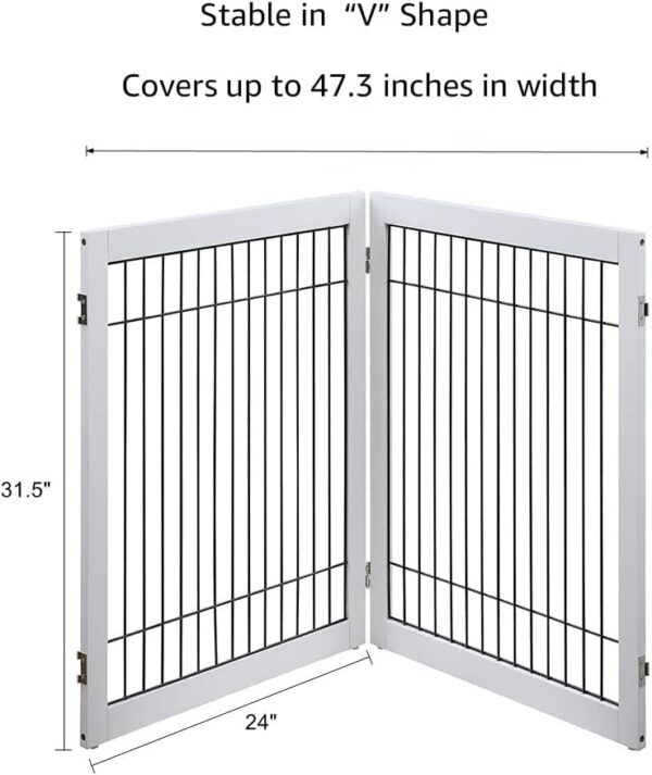 Extra Wide Freestanding Foldable Wooden Playpen/Barrier with Gate