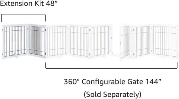 Extra Wide Freestanding Foldable Wooden Playpen/Barrier with Gate