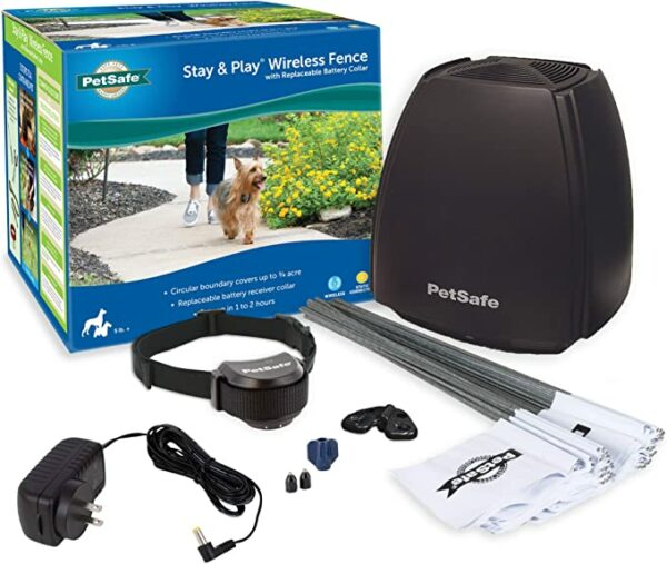 Stay & Play Wireless Fence w/Replaceable Battery