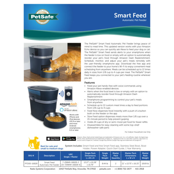 Smart Feed Automatic Dog and Cat Feeder