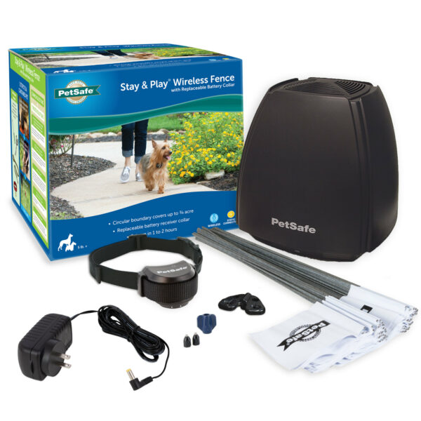 Stay & Play Wireless Fence w/Replaceable Battery