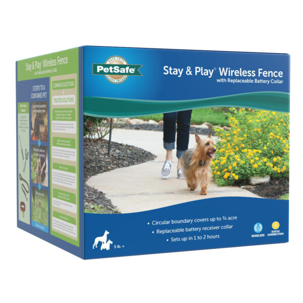 Stay & Play Wireless Fence w/Replaceable Battery