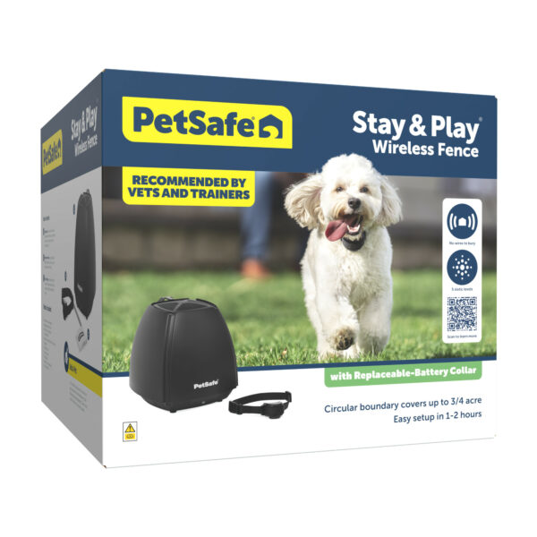 Stay & Play Wireless Fence w/Replaceable Battery