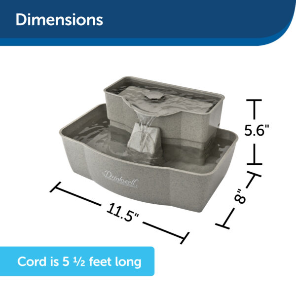 Rectangle Multi-Level Plastic Pet Fountain