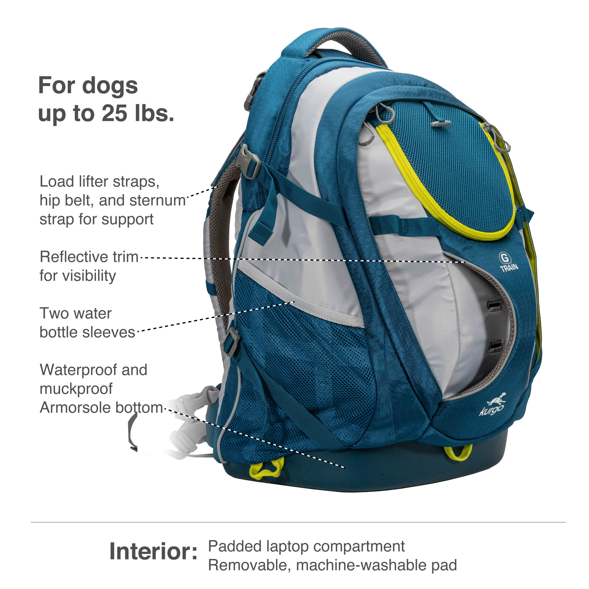 Kurgo G-Train Dog Carrier Backpack For Hiking and Traveling.